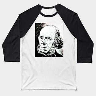 Herbert Spencer Black And White Portrait | Herbert Spencer Artwork 4 Baseball T-Shirt